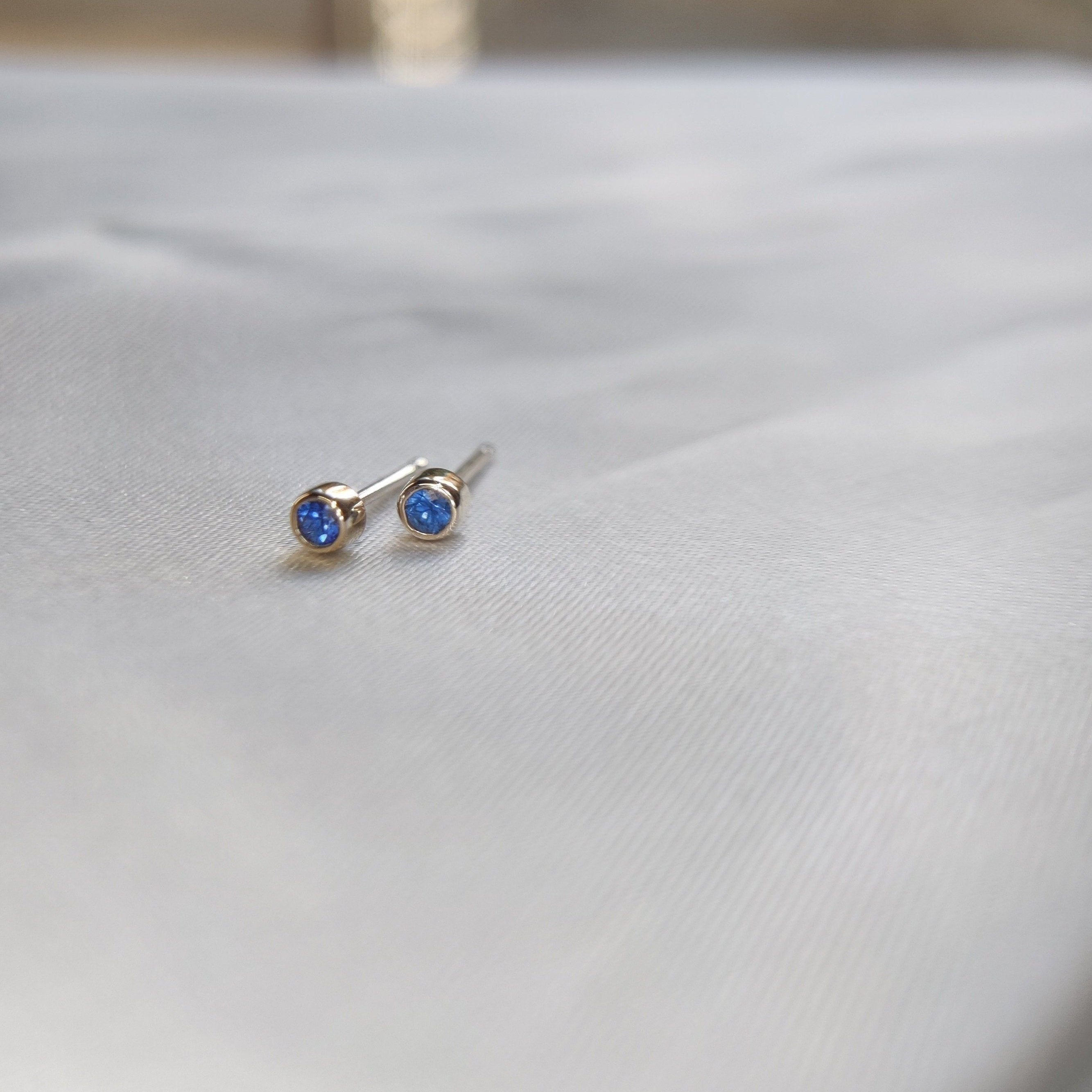 Micro Bezel Set Earrings-The Diamond Setter