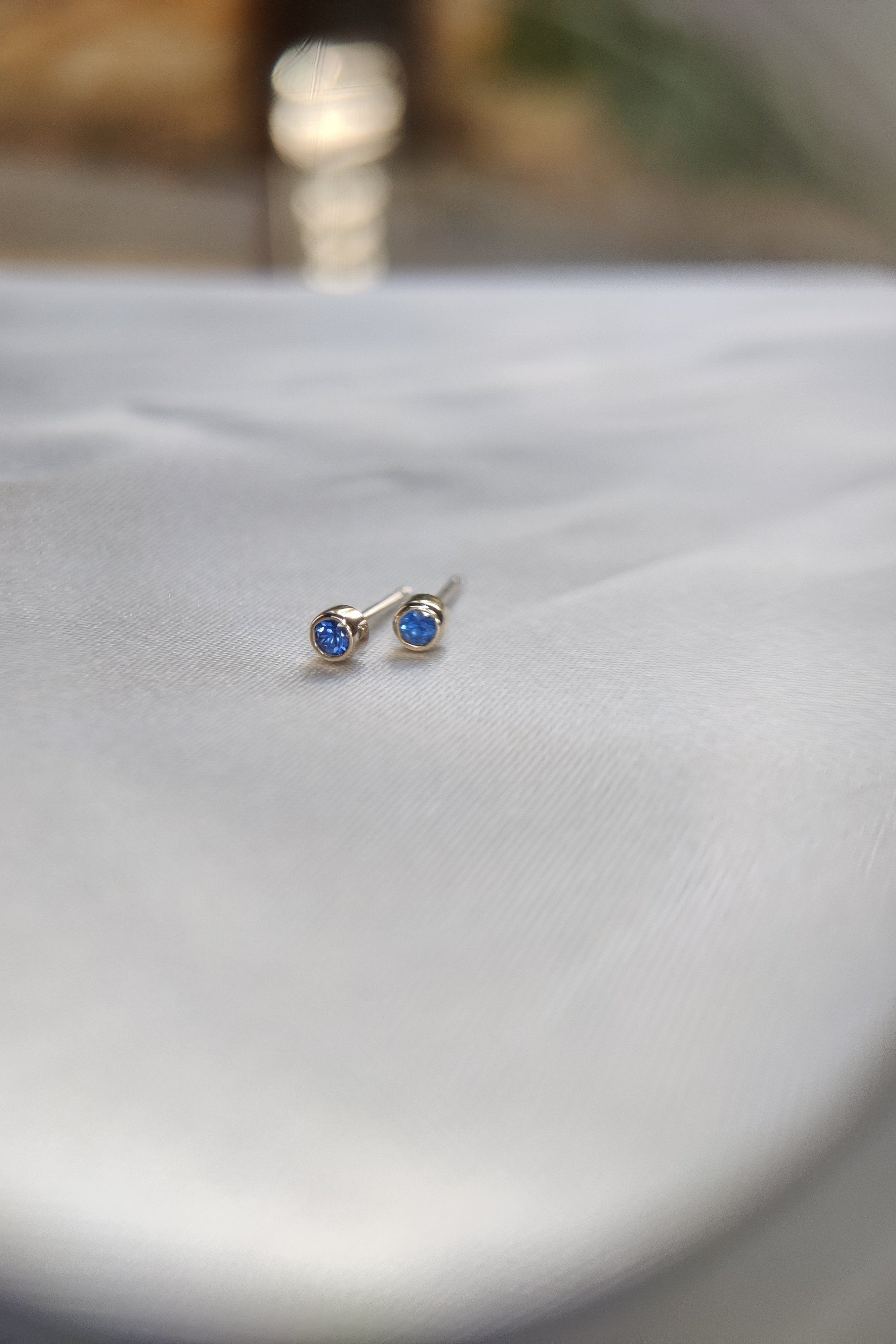 Micro Bezel Set Earrings-The Diamond Setter
