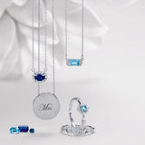 Engravable Scroll Disc Necklace-The Diamond Setter