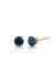 Teal Sapphire Gold Stud Earrings-earrings-The Diamond Setter