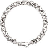 Solid Gold Link Charm 7" Bracelet-The Diamond Setter