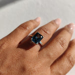 Blue Topaz Dress Ring with platinum jubilee commemorative mark-The Diamond Setter