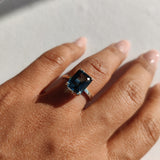 Blue Topaz Dress Ring with platinum jubilee commemorative mark-The Diamond Setter