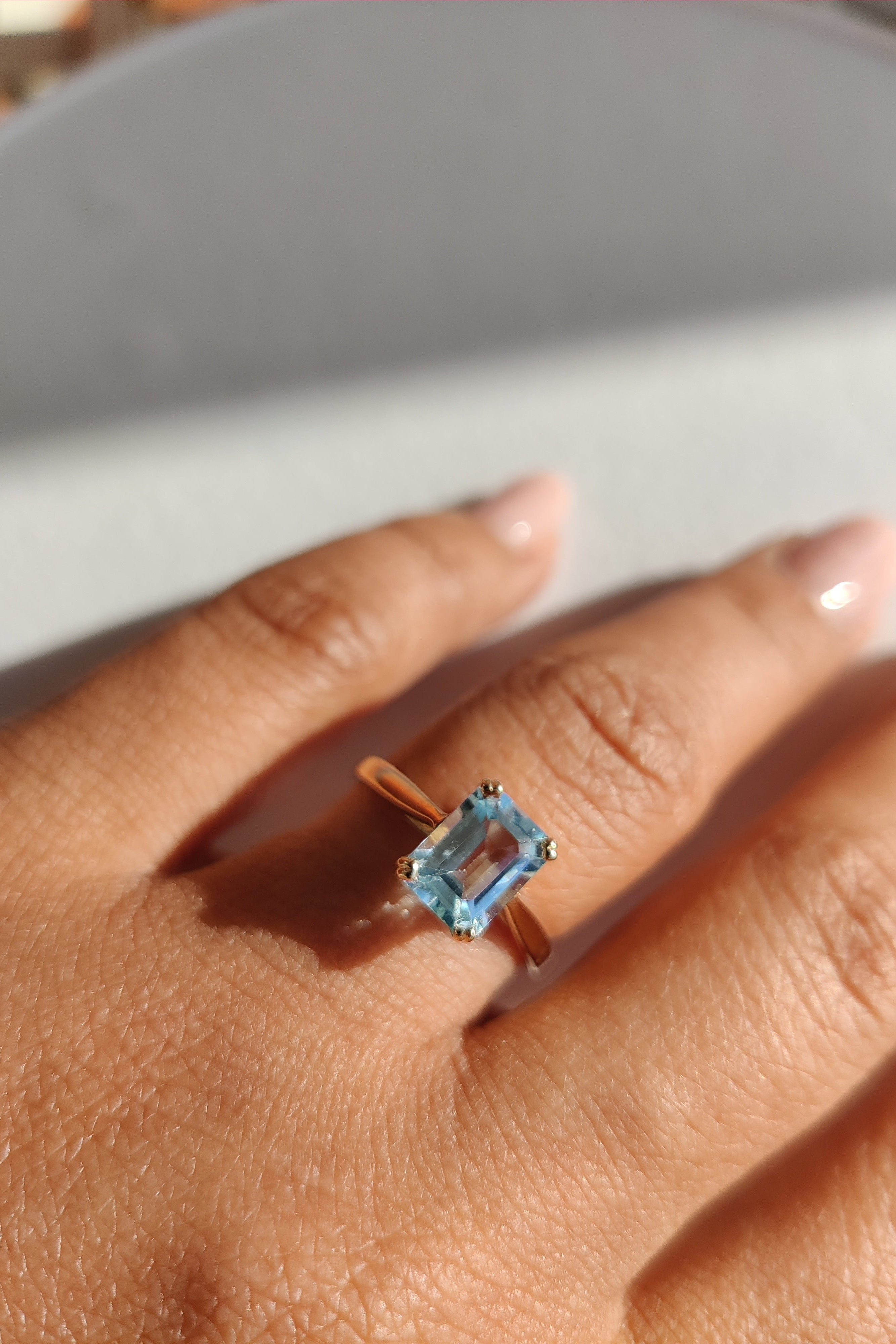 Sky Blue Topaz Dress Ring-The Diamond Setter