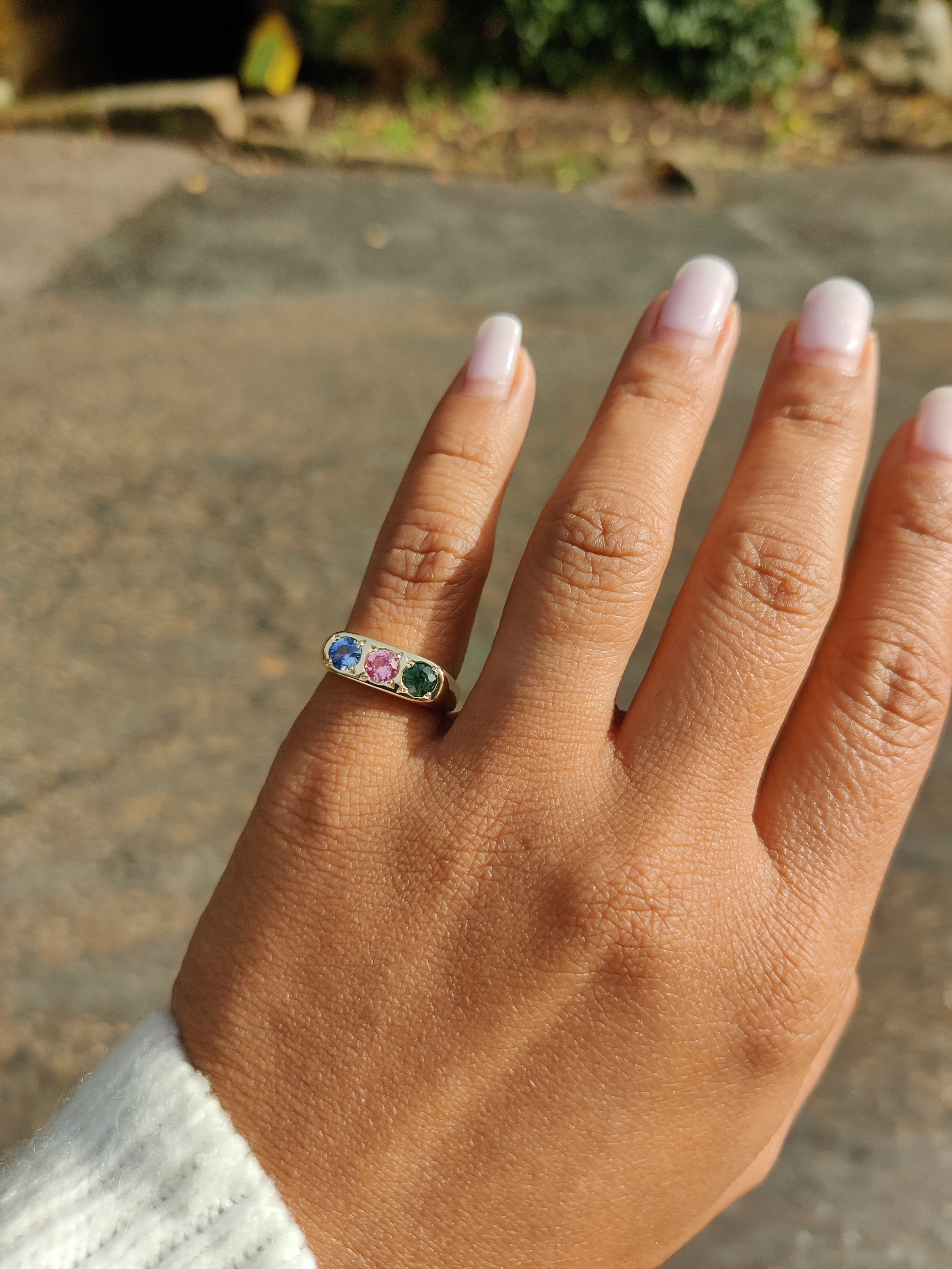 Trio of Sapphire Ring-The Diamond Setter