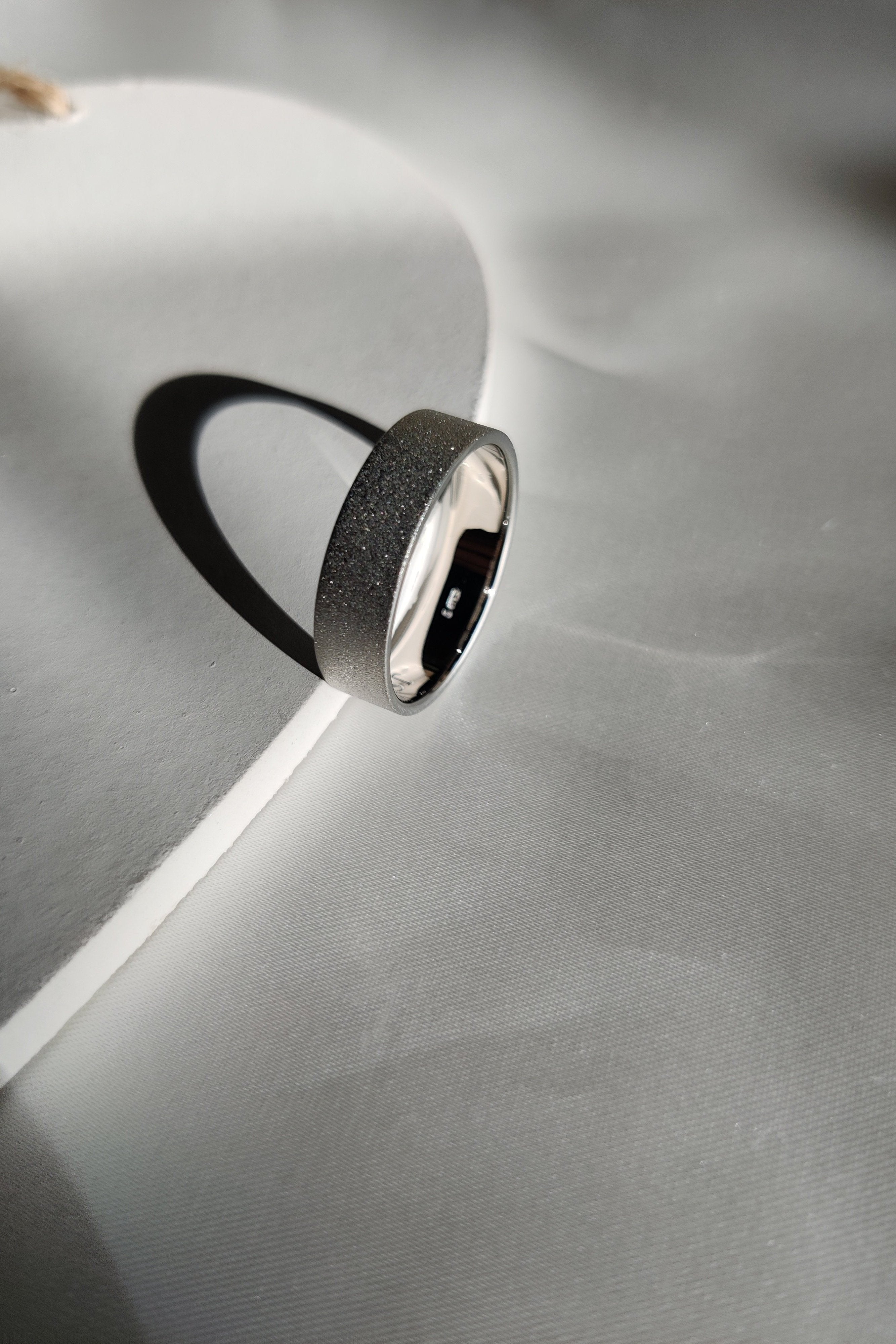 Unique Wedding Ring with Glass Blast Finish-The Diamond Setter