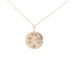 Yellow gold Disc pendant with platinum jubilee hallmark-The Diamond Setter
