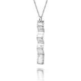 9 carat Gold Wave Necklace with Diamond-The Diamond Setter