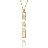 9 carat Gold Wave Necklace with Diamond-The Diamond Setter