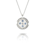 Direction Pendant with Blue Sapphires-The Diamond Setter