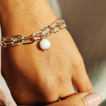Double Chain Bracelet with Baroque Pearl-The Diamond Setter