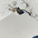 Emily Stacking Ring with Salt and Pepper Marquise Diamond-The Diamond Setter