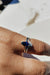 Emily Stacking Ring with Blue Marquise Sapphire-The Diamond Setter