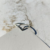 Emily Stacking Ring with Blue Marquise Sapphire-The Diamond Setter