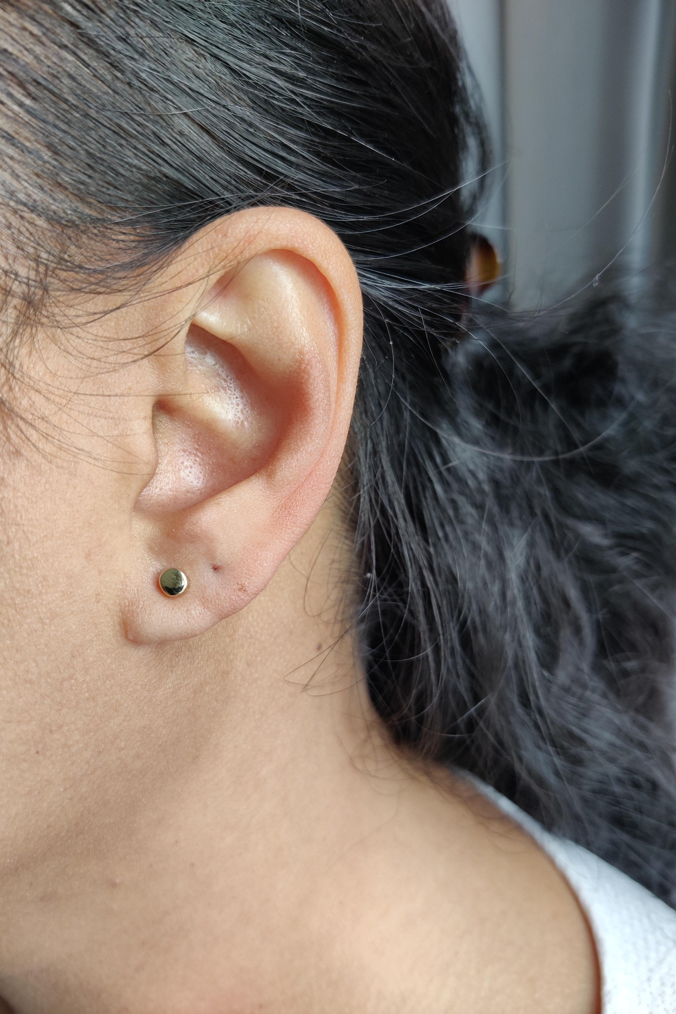 Gold Dot Stud Earrings-The Diamond Setter