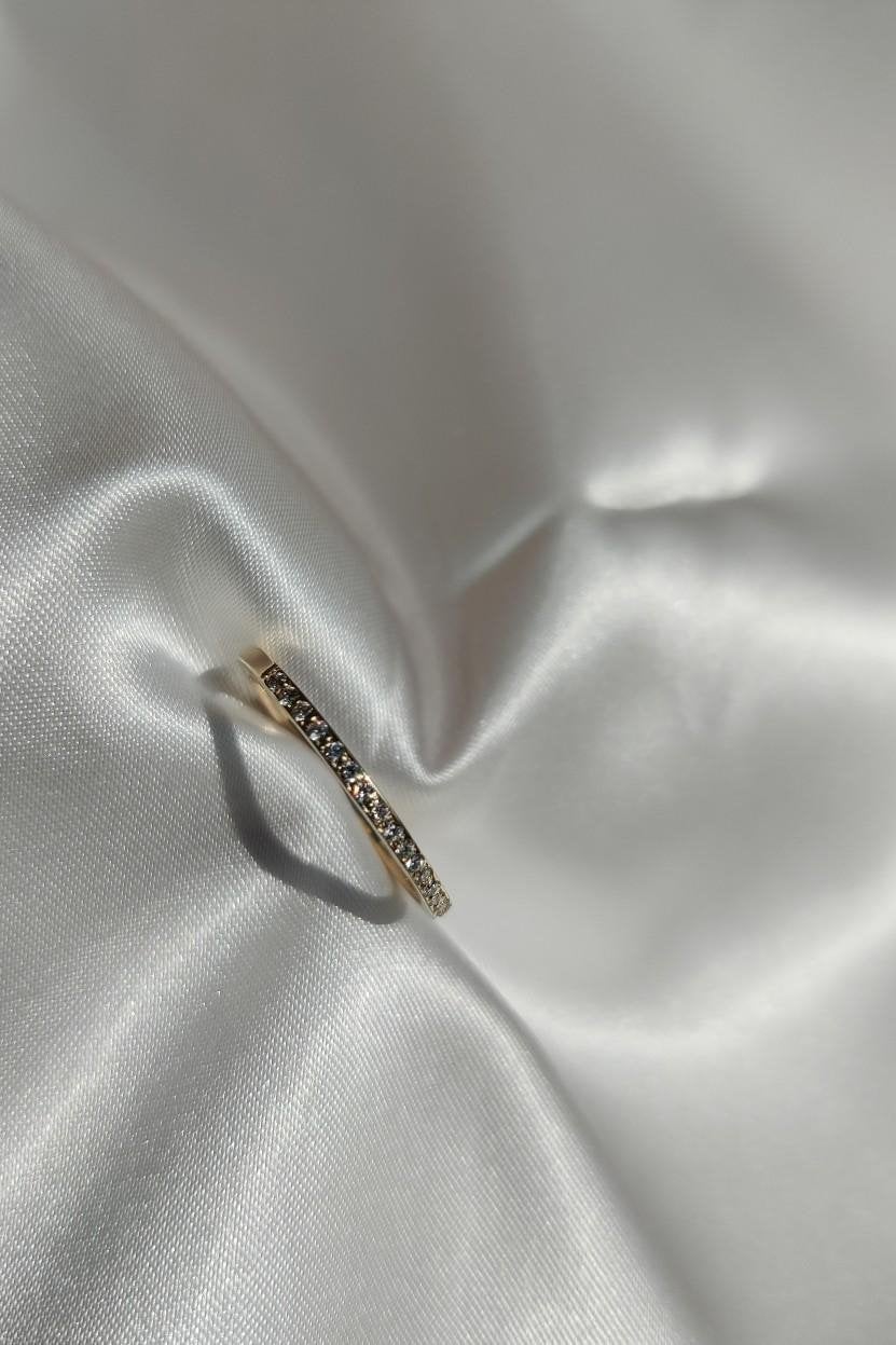 Half Eternity Dainty Diamond Band-The Diamond Setter