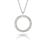 9 carat Gold Halo Necklace with White Diamond-The Diamond Setter