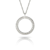 9 carat Gold Halo Necklace with White Diamond-The Diamond Setter