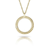 9 carat Gold Halo Necklace with White Diamond-The Diamond Setter