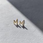 Petite Letter Initial Studs-The Diamond Setter