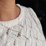 Dainty Pendant with Single Baroque Pearl Drop-The Diamond Setter