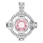 Cluster sapphire and diamond pendant-The Diamond Setter