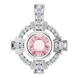 Cluster sapphire and diamond pendant-The Diamond Setter