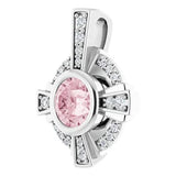 Cluster sapphire and diamond pendant-The Diamond Setter