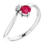 Sapphire and Diamond Petite Ring-The Diamond Setter