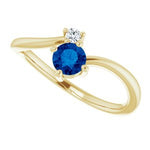 Sapphire and Diamond Petite Ring-The Diamond Setter