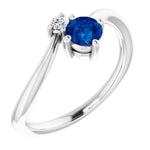 Sapphire and Diamond Petite Ring-The Diamond Setter