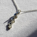 Silver Necklace with Sapphire Gemstones Effervescence Style-The Diamond Setter