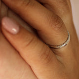 9 carat Gold Band with White Diamonds in Pave Setting-The Diamond Setter