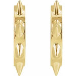 Gold spike earrings-The Diamond Setter