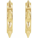 Gold spike earrings-The Diamond Setter