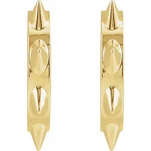 Gold spike earrings-The Diamond Setter