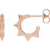 Gold spike earrings-The Diamond Setter