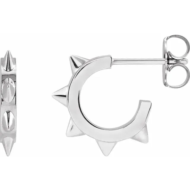 Gold spike earrings-The Diamond Setter