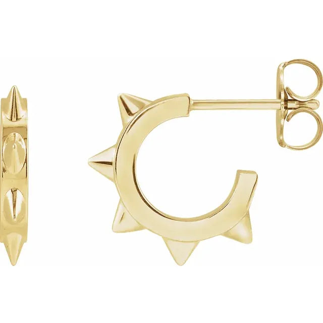 Gold spike earrings-The Diamond Setter