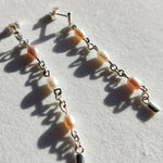 Long Dangling Earrings with Freshwater Pearls-The Diamond Setter