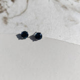 Teal Sapphire Gold Stud Earrings-earrings-The Diamond Setter