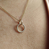Together Forever Gold and Diamond Pave Pendant-The Diamond Setter