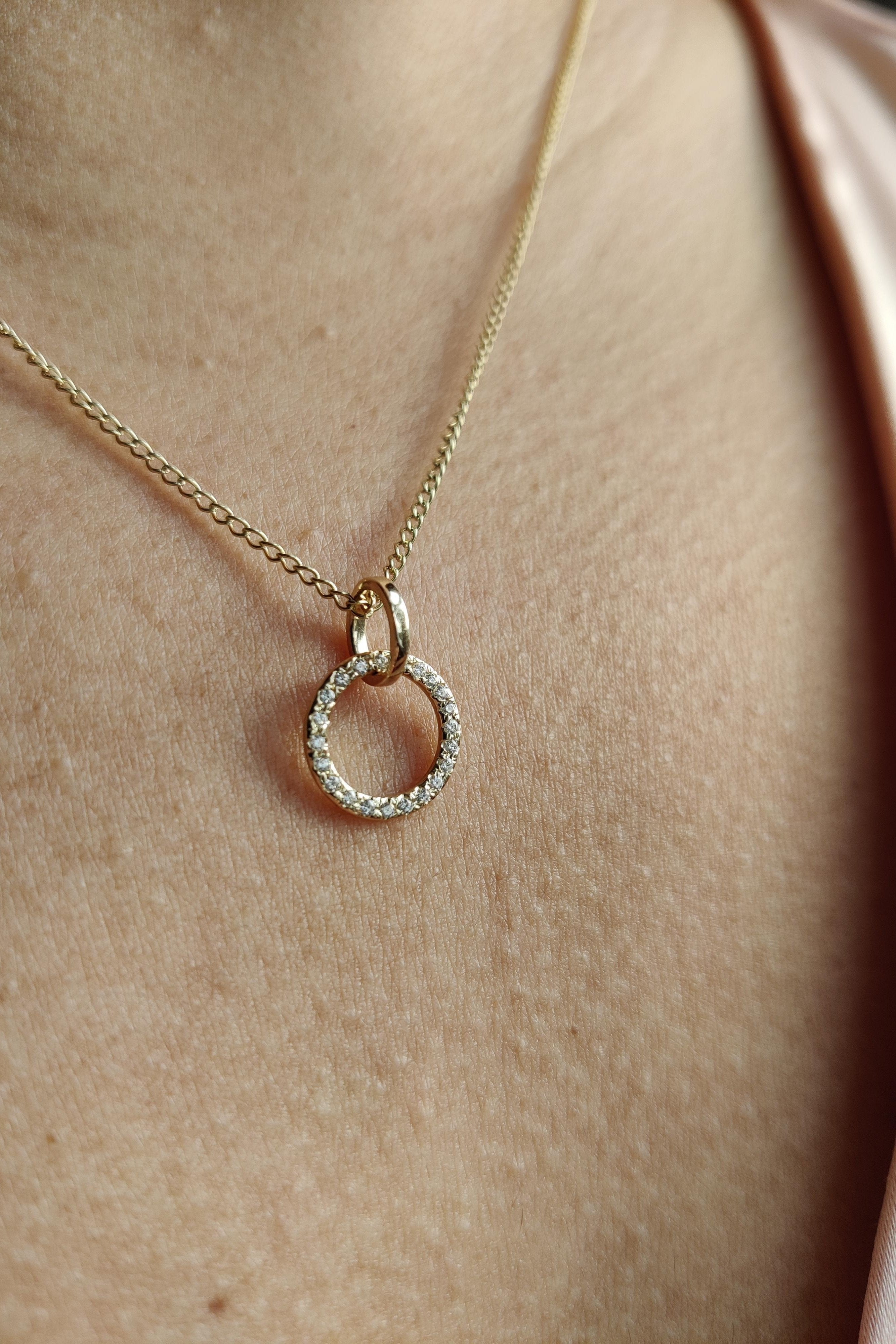 Together Forever Gold and Diamond Pave Pendant-The Diamond Setter