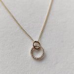 Together Forever Gold and Diamond Pave Pendant-The Diamond Setter