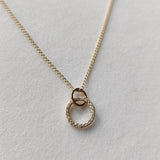 Together Forever Gold and Diamond Pave Pendant-The Diamond Setter
