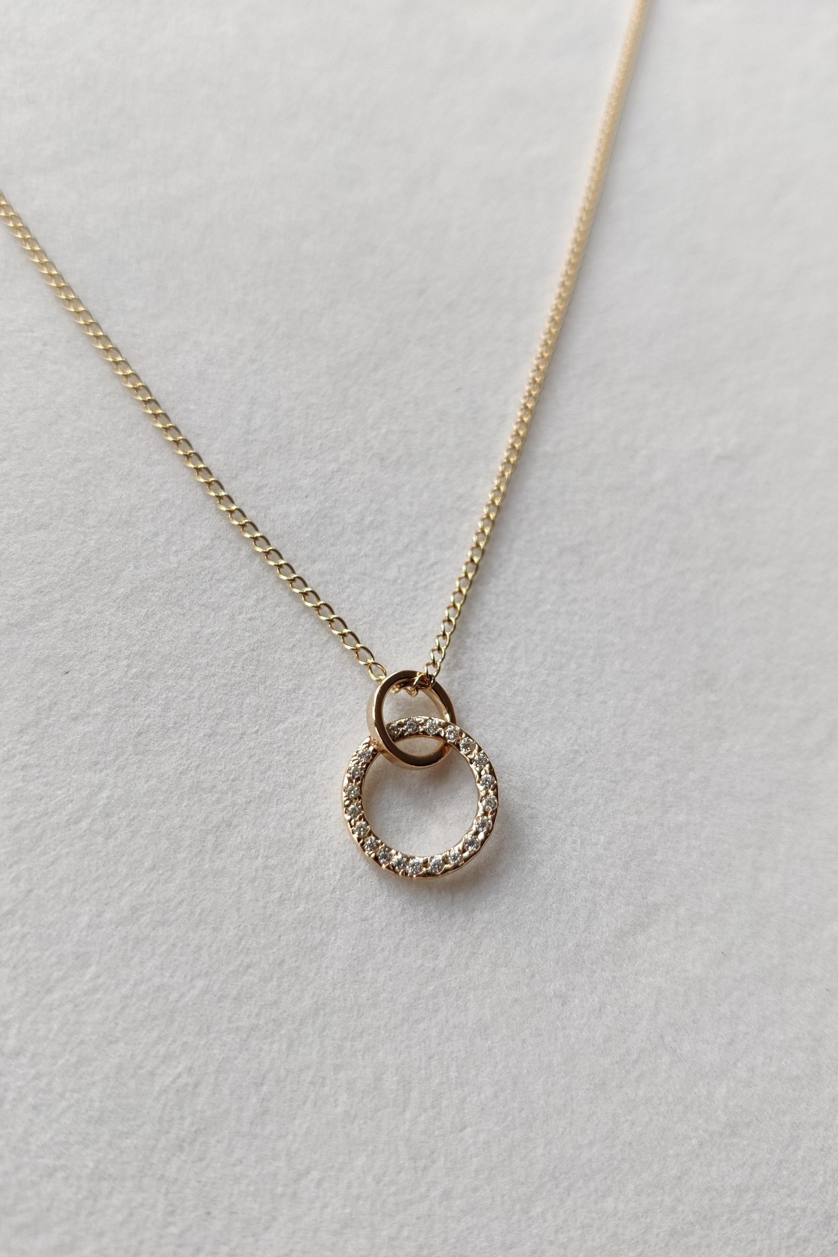Together Forever Gold and Diamond Pave Pendant-The Diamond Setter