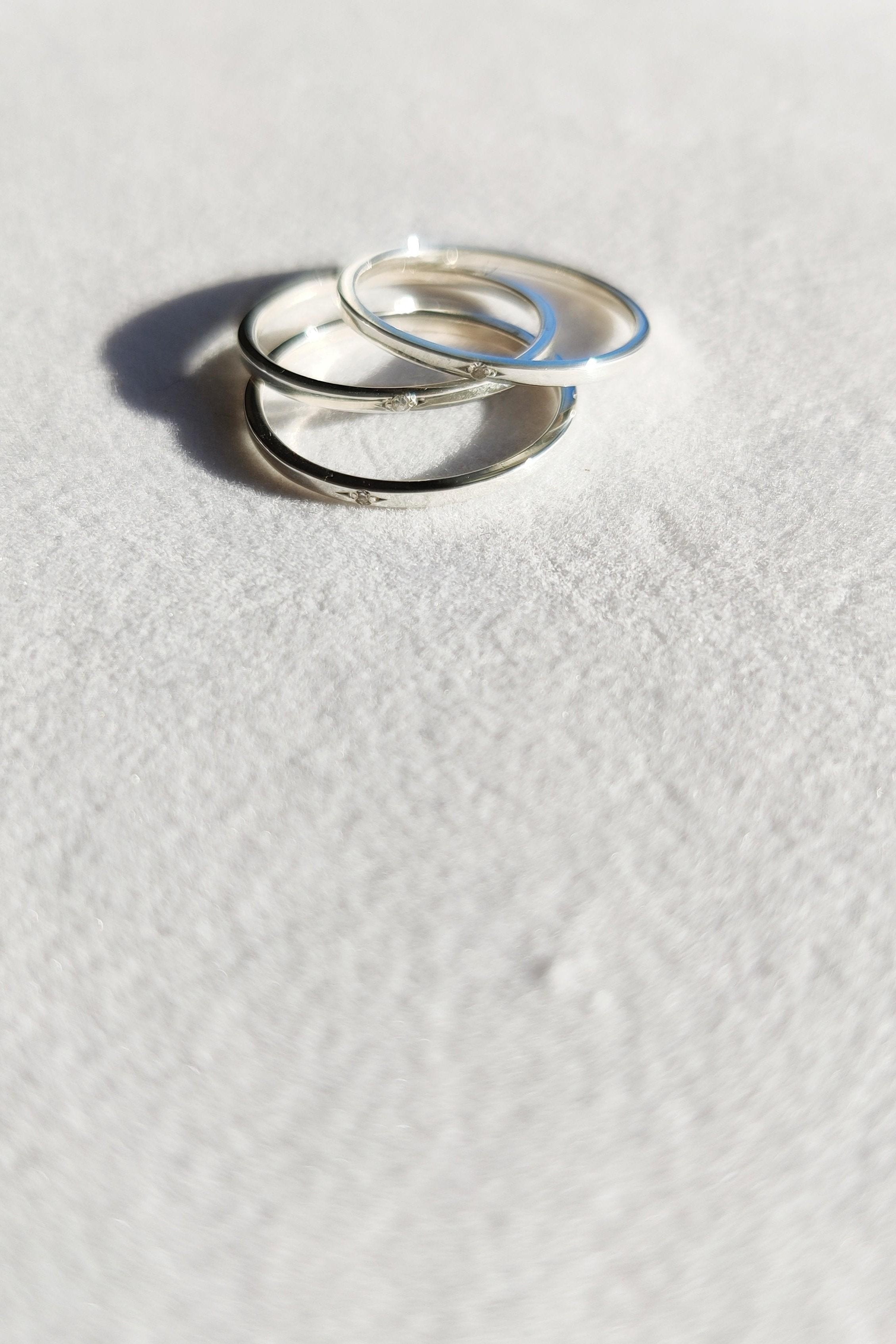 Dainty Stacking Ring with Stunning White Diamond-The Diamond Setter