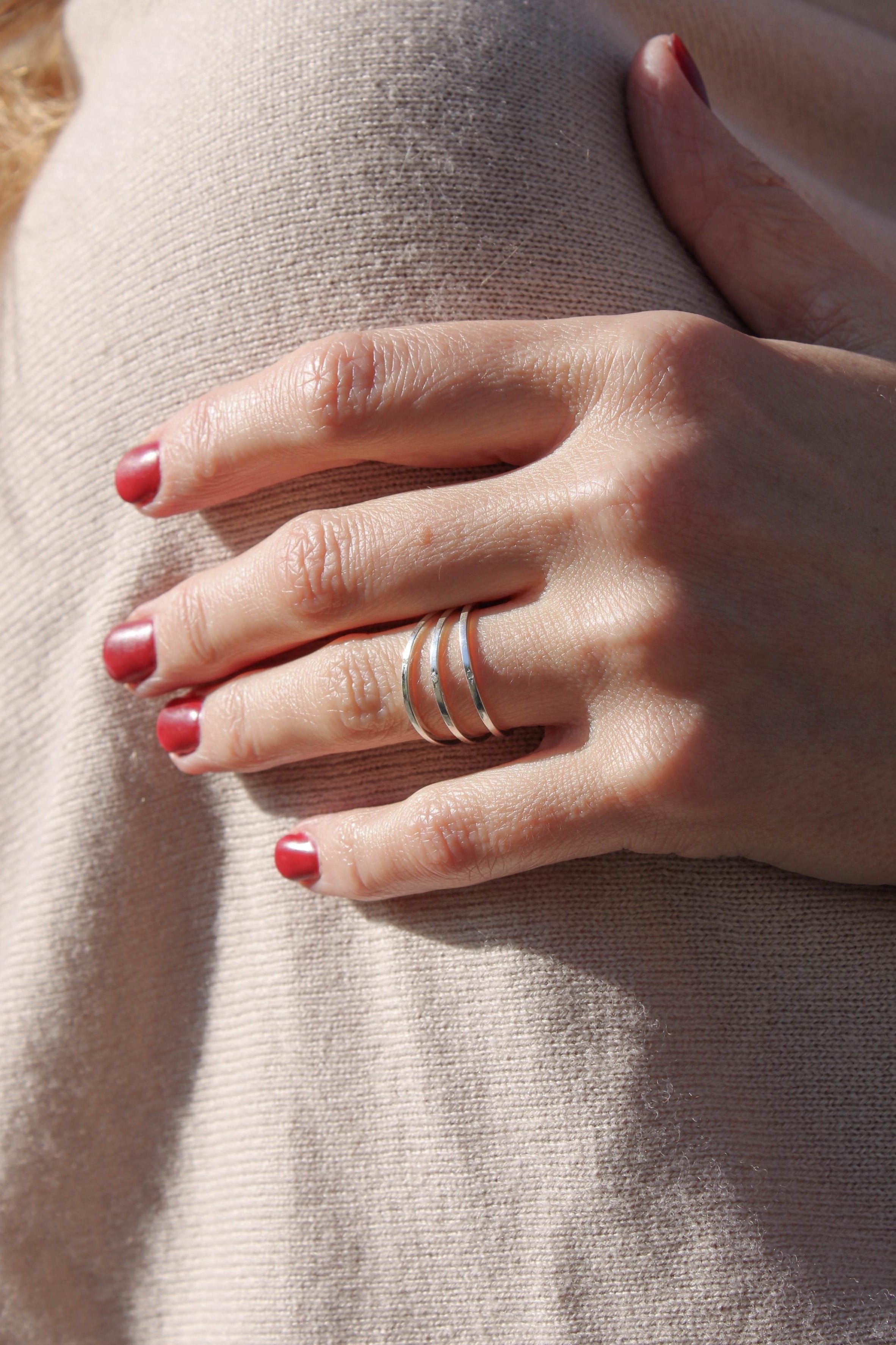 Dainty Stacking Ring with Stunning White Diamond-The Diamond Setter