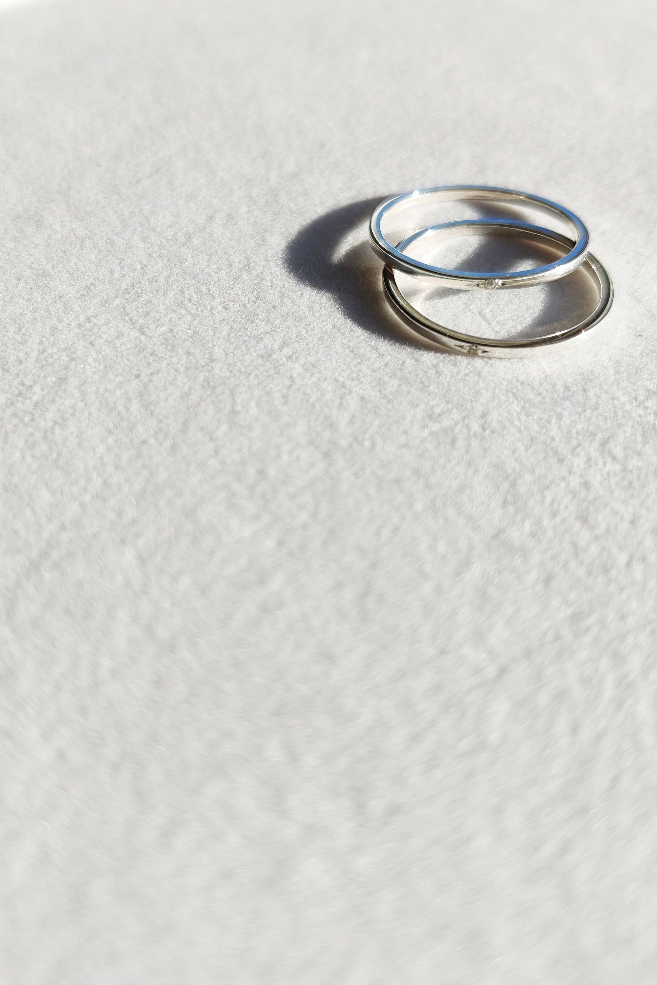 Dainty Stacking Ring with Stunning White Diamond-The Diamond Setter