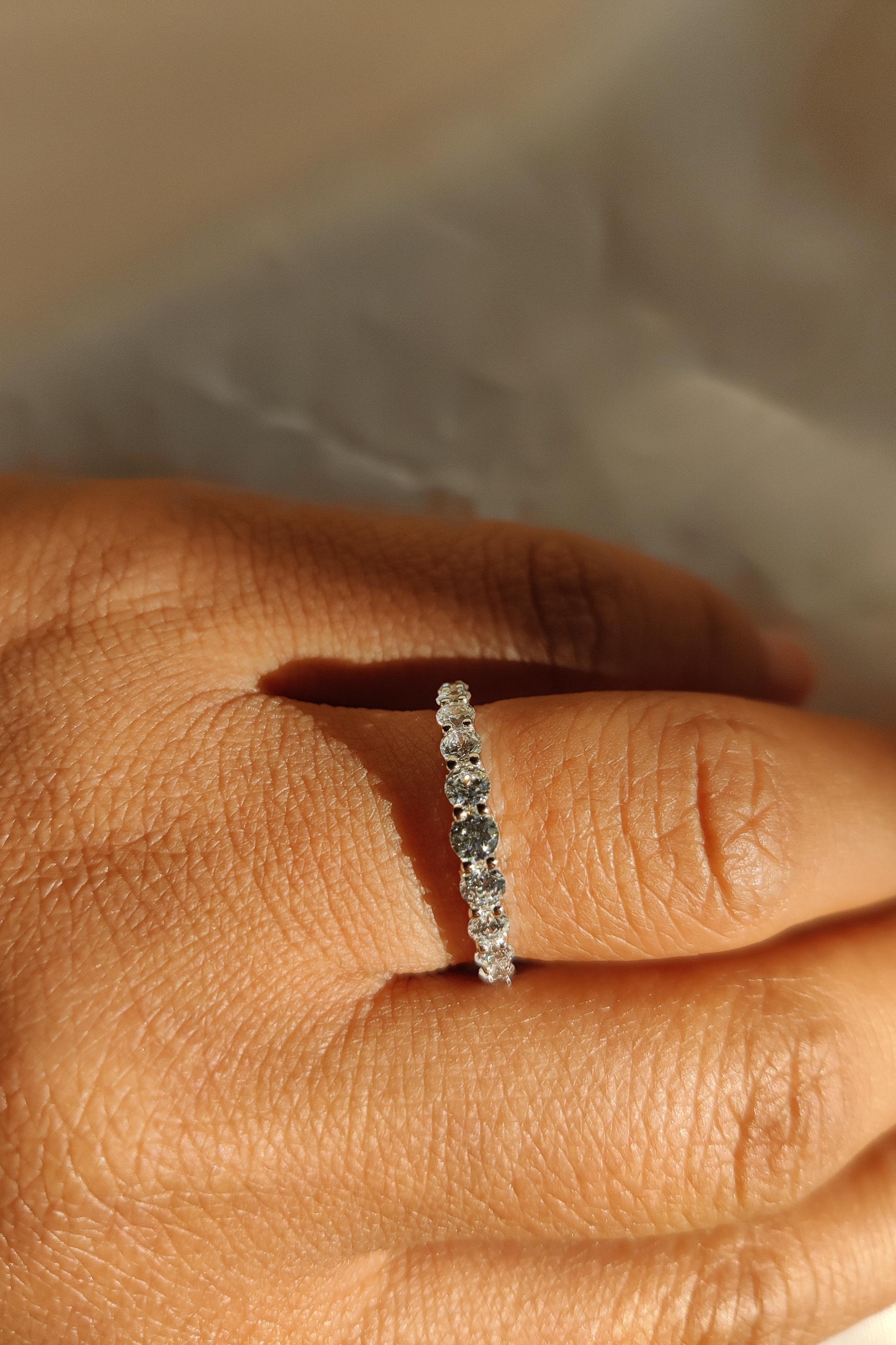 Tapered Half Eternity Ring-The Diamond Setter